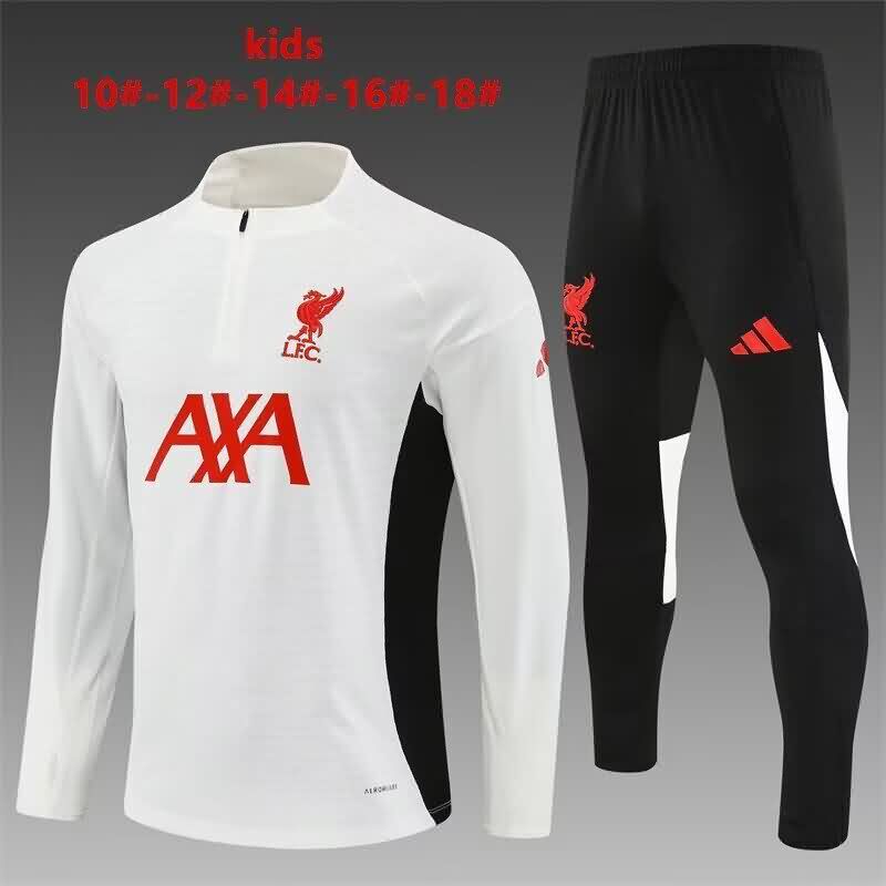Liverpool 25/26 Kids White Soccer Tracksuit 02 Liverpool 25/26 Kids White Soccer Tracksuit 02