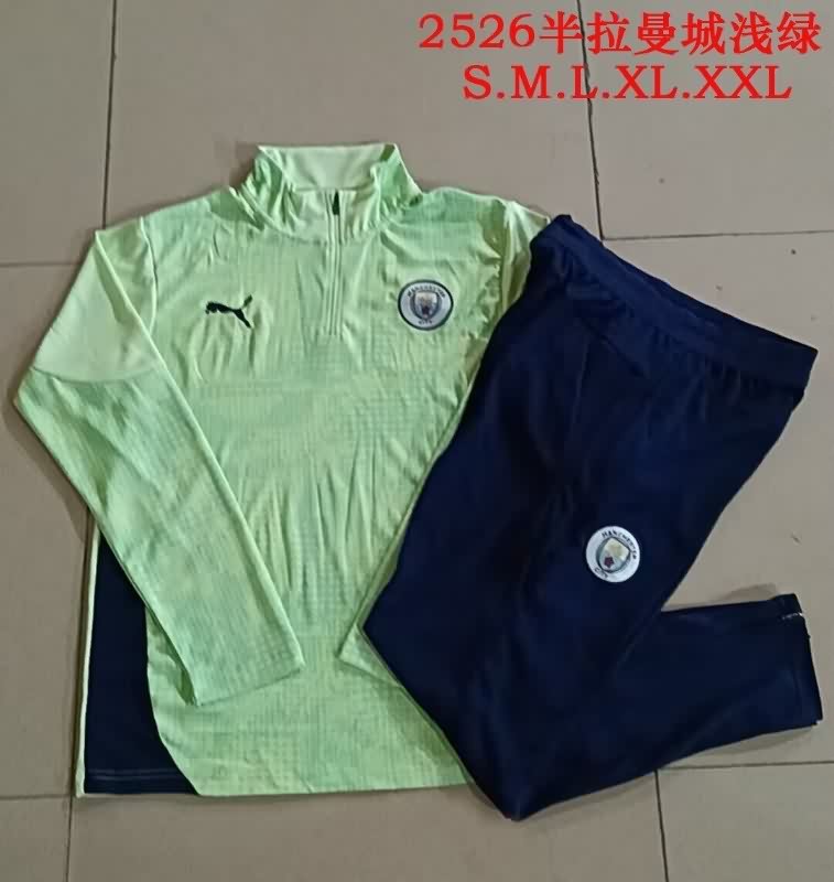 AAA(Thailand) Manchester City 25/26 Green Soccer Tracksuit