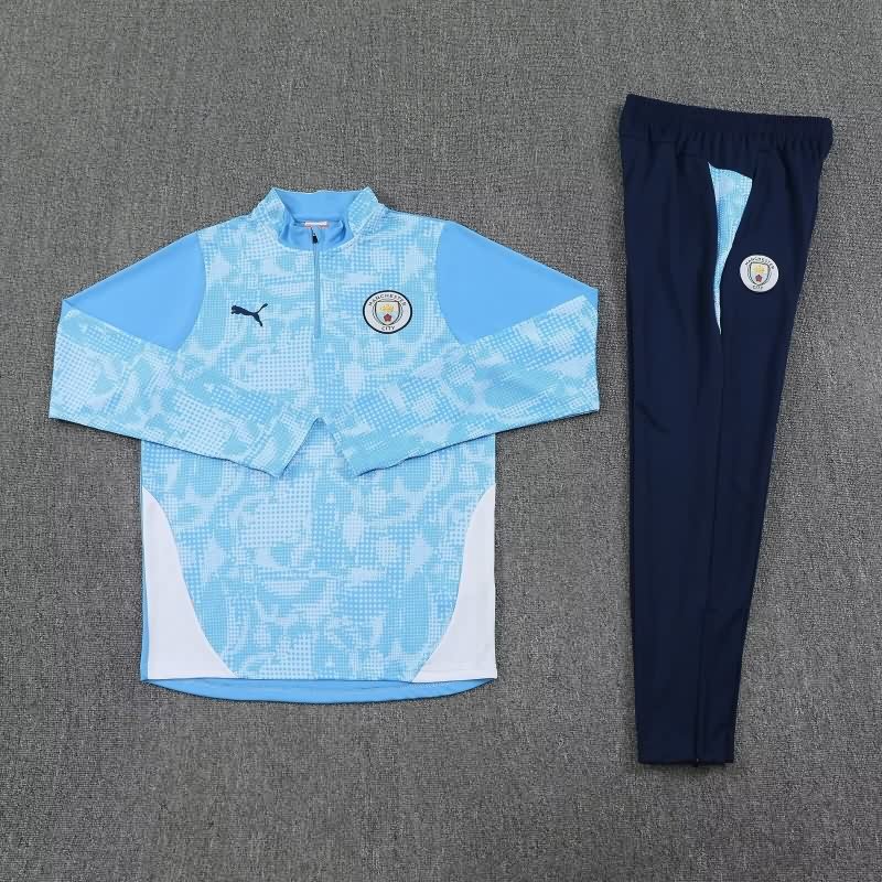 AAA(Thailand) Manchester City 25/26 Light Blue Soccer Tracksuit
