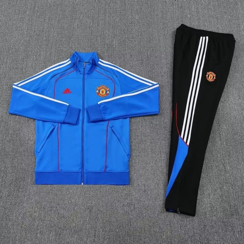 AAA(Thailand) Manchester United 25/26 Blue Soccer Tracksuit