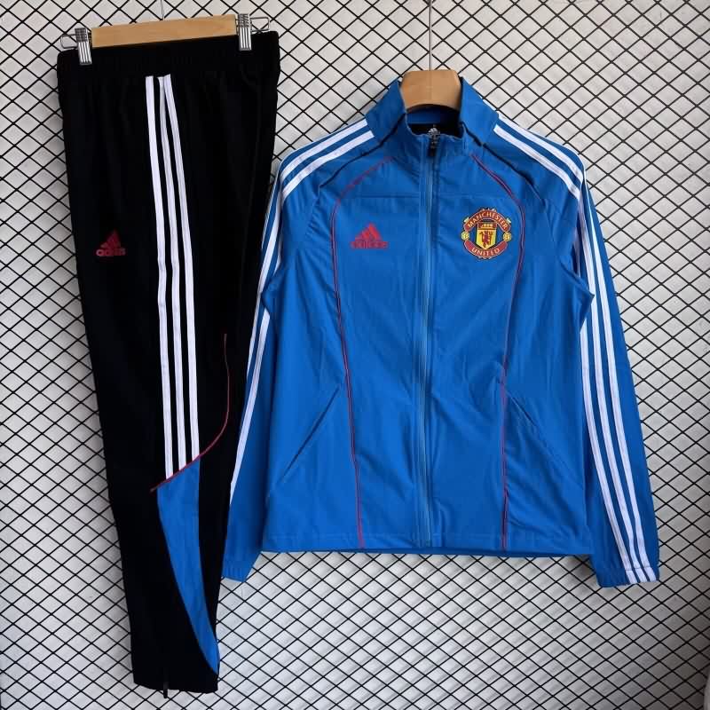 AAA(Thailand) Manchester United 25/26 Blue Soccer Tracksuit 04
