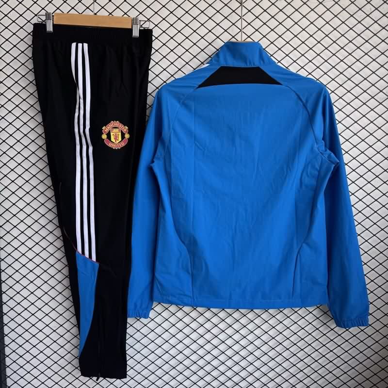 AAA(Thailand) Manchester United 25/26 Blue Soccer Tracksuit 04