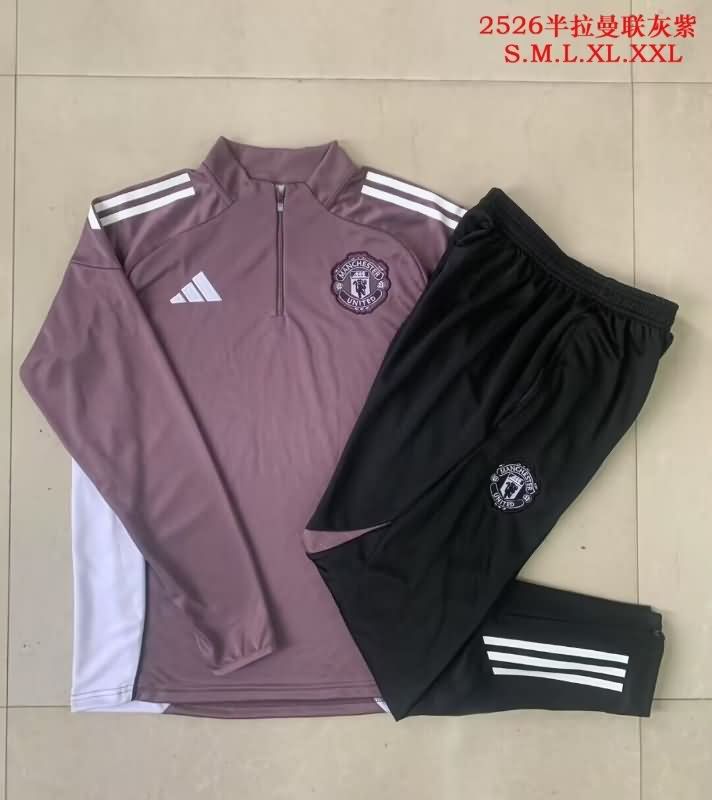 AAA(Thailand) Manchester United 25/26 Purple Soccer Tracksuit 02