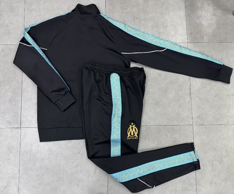 AAA(Thailand) Marseilles 25/26 Black Soccer Tracksuit 02
