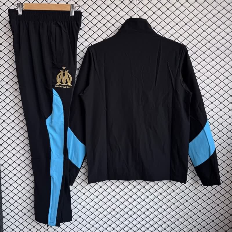 AAA(Thailand) Marseilles 25/26 Black Soccer Tracksuit 03