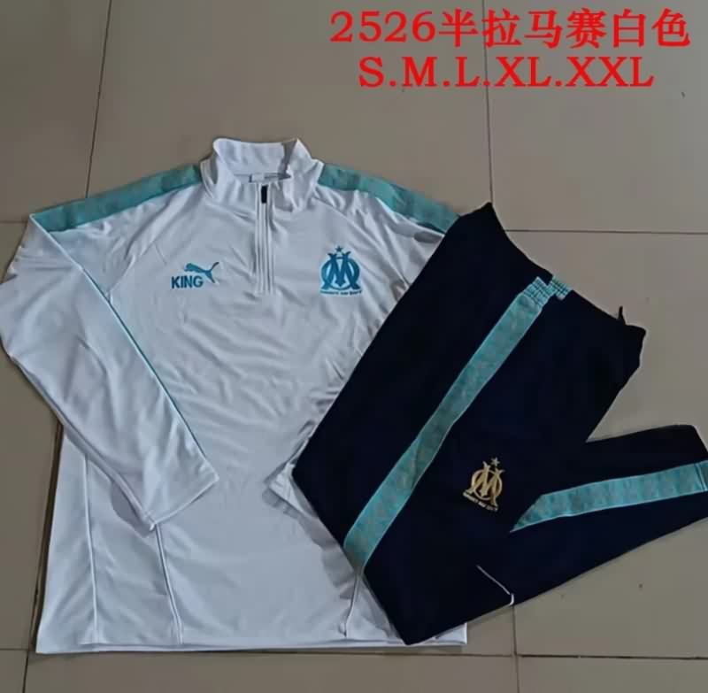 AAA(Thailand) Marseilles 25/26 White Soccer Tracksuit