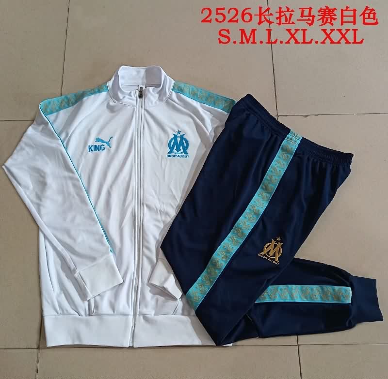 Marseilles 25/26 Kids White Soccer Tracksuit 02