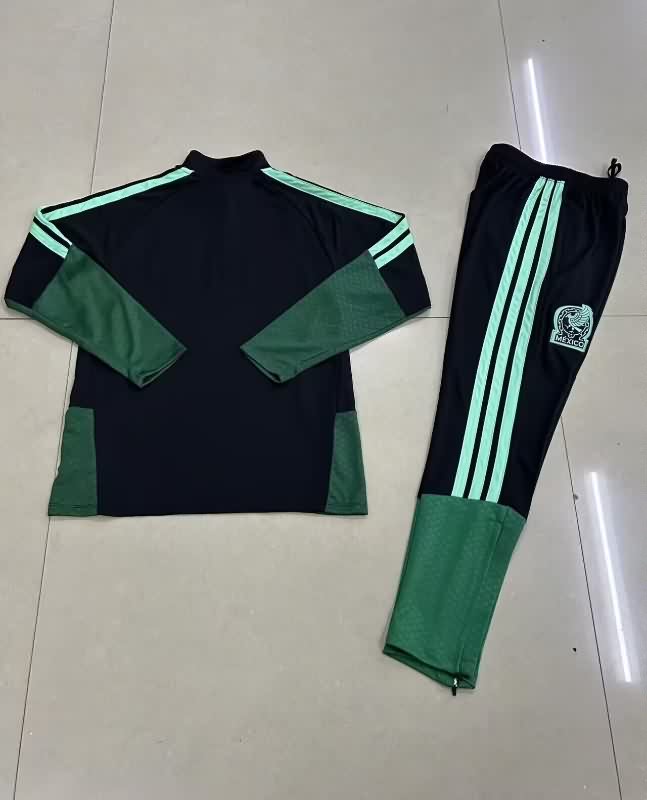 AAA(Thailand) Mexico 2025 Black Soccer Tracksuit 02