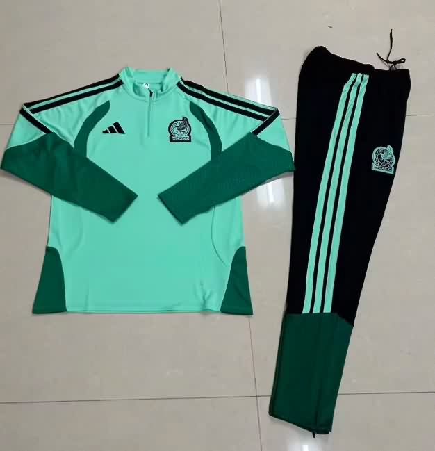 Mexico 2025 Kids Green Soccer Tracksuit