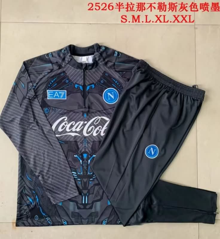 AAA(Thailand) Napoli 25/26 Black Soccer Tracksuit