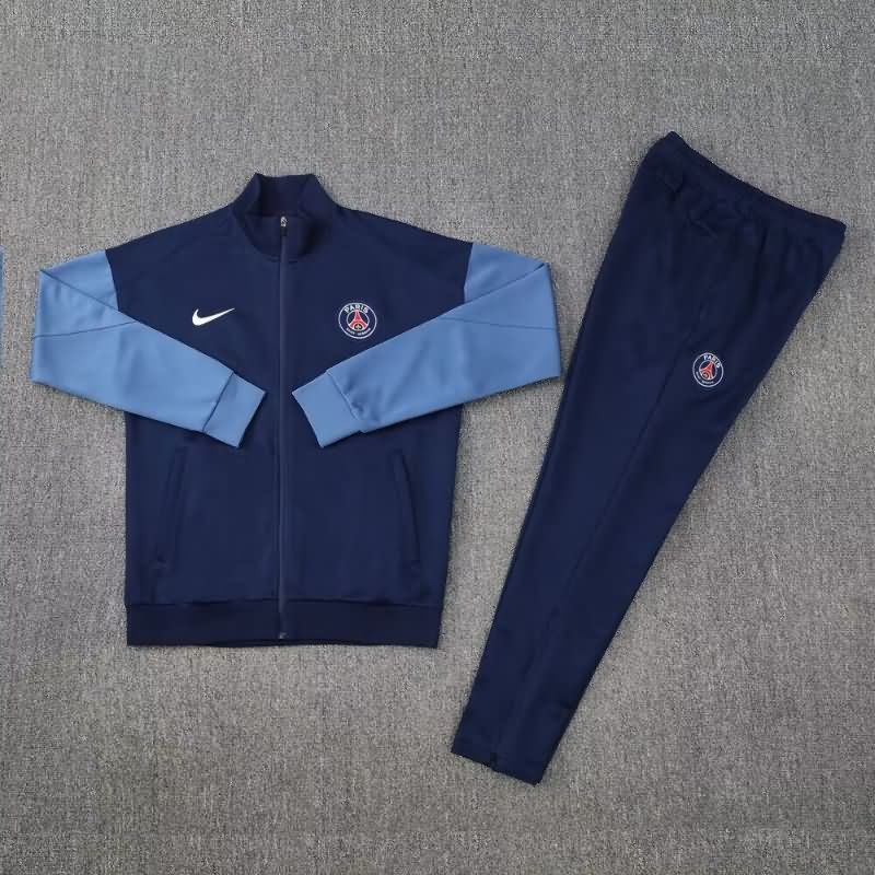 AAA(Thailand) Paris St Germain 25/26 Dark Blue Soccer Tracksuit 07