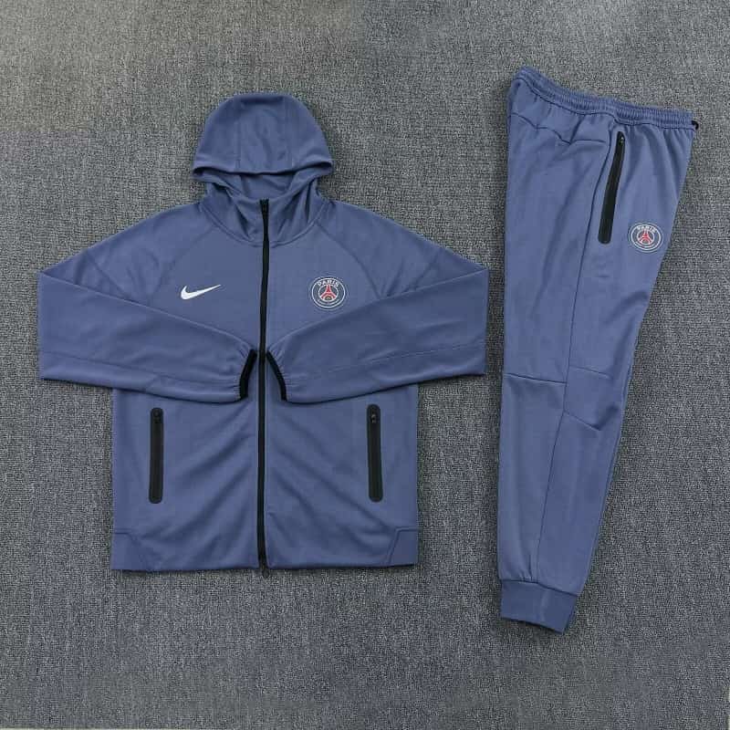AAA(Thailand) Paris St Germain 25/26 Grey Soccer Tracksuit 02