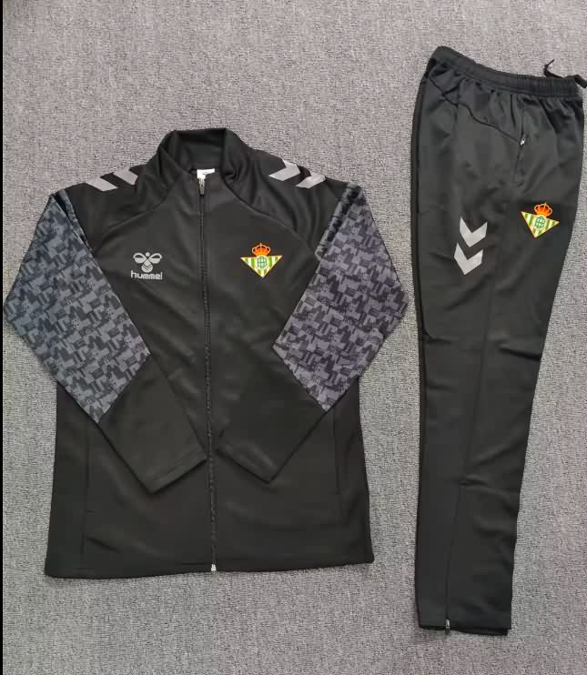 AAA(Thailand) Real Betis 25/26 Black Soccer Tracksuit 03