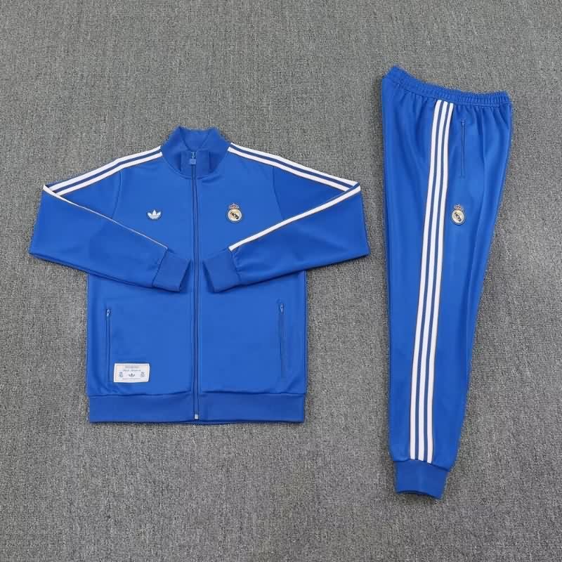 AAA(Thailand) Real Madrid 25/26 Blue Soccer Tracksuit 03