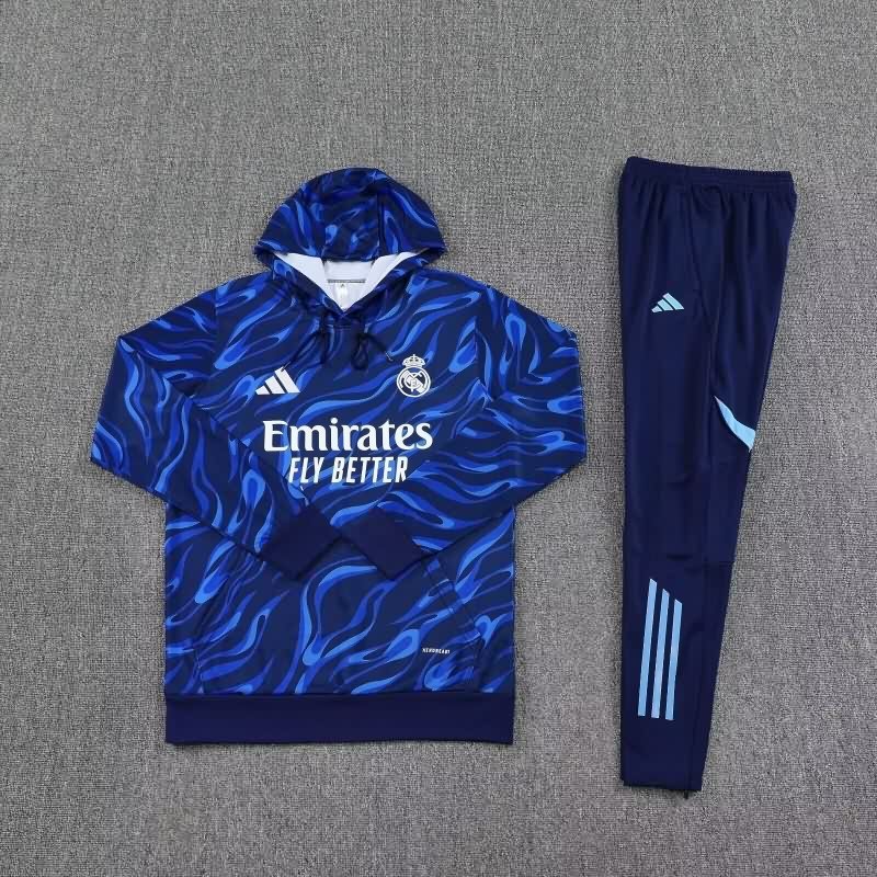 AAA(Thailand) Real Madrid 25/26 Dark Blue Soccer Tracksuit 07