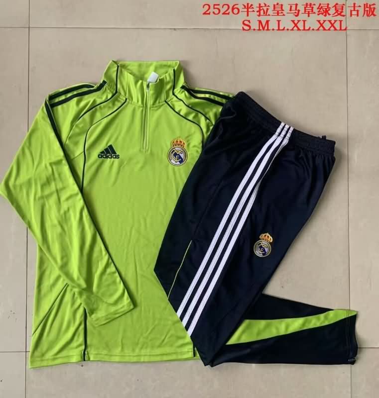 AAA(Thailand) Real Madrid 25/26 Green Soccer Tracksuit 03