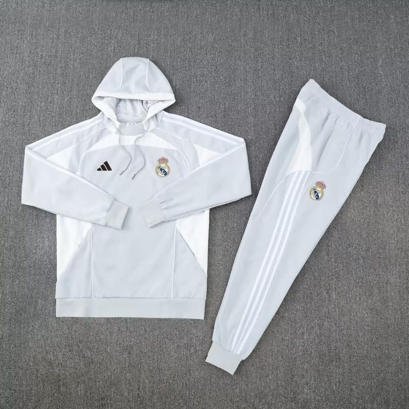 AAA(Thailand) Real Madrid 25/26 Grey Soccer Tracksuit