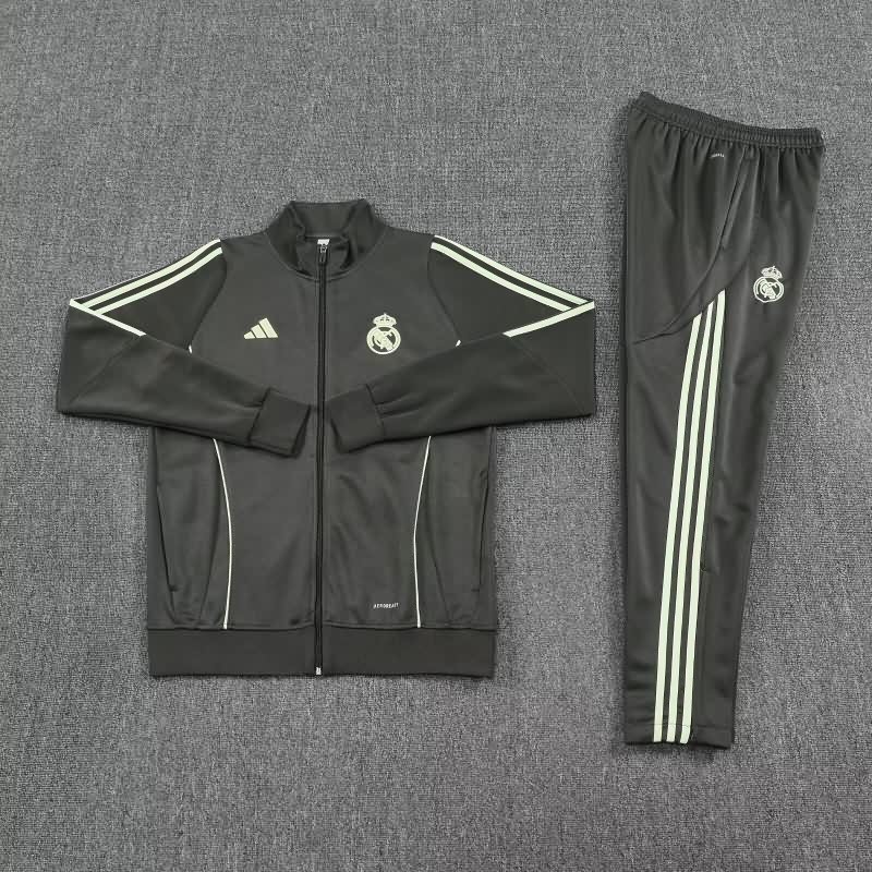 AAA(Thailand) Real Madrid 25/26 Grey Soccer Tracksuit 05 AAA(Thailand) Real Madrid 25/26 Grey Soccer Tracksuit 05