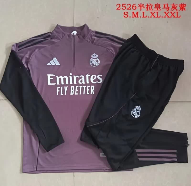 AAA(Thailand) Real Madrid 25/26 Purple Soccer Tracksuit