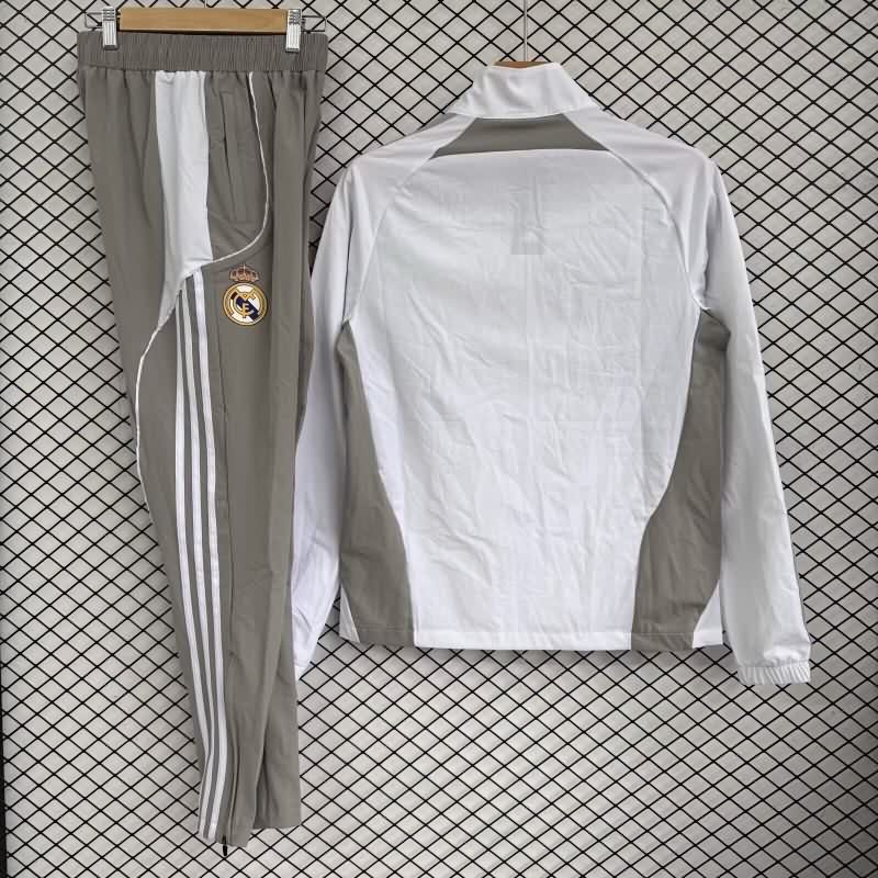 AAA(Thailand) Real Madrid 25/26 White Soccer Tracksuit 12