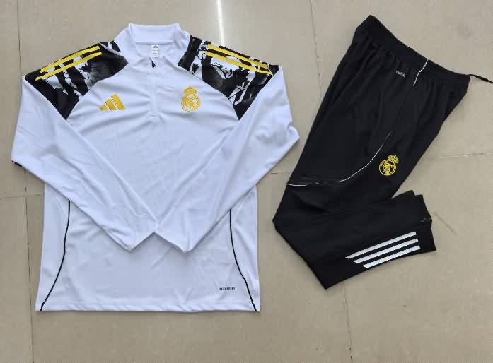AAA(Thailand) Real Madrid 25/26 White Soccer Tracksuit 13