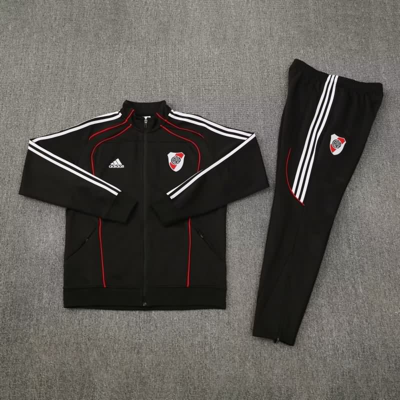 AAA(Thailand) River Plate 2025 Black Soccer Tracksuit 02