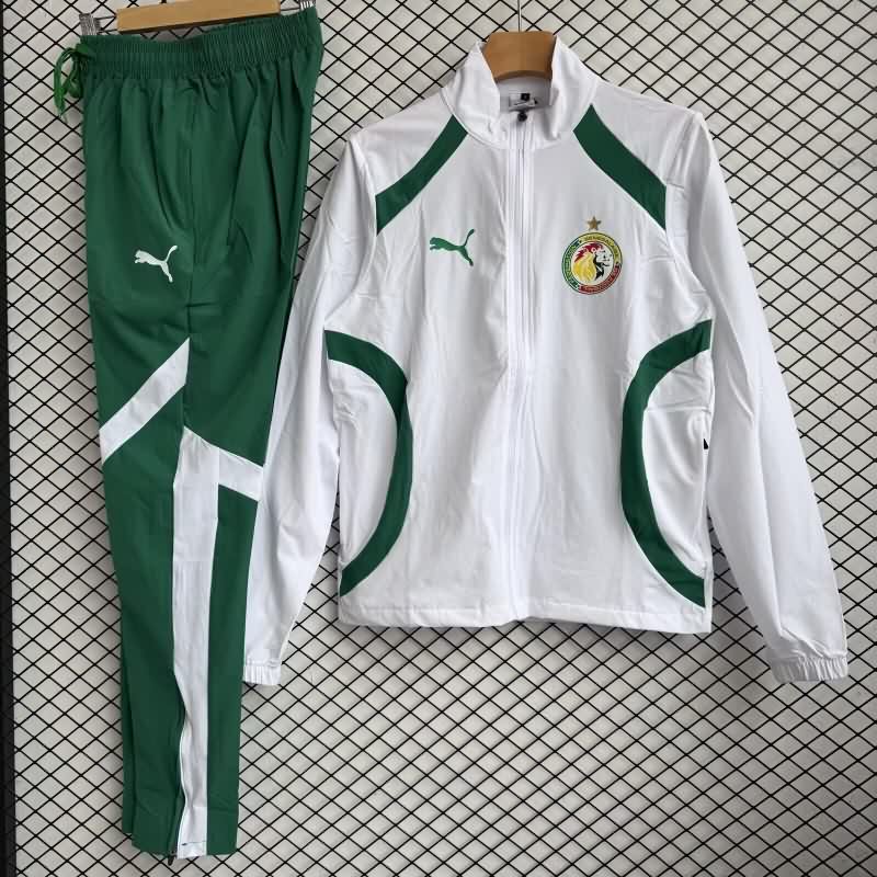 AAA(Thailand) Senegal 2026 White Soccer Tracksuit AAA(Thailand) Senegal 2026 White Soccer Tracksuit