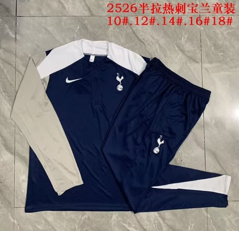 Tottenham Hotspur 25/26 Kids Dark Blue Soccer Tracksuit Tottenham Hotspur 25/26 Kids Dark Blue Soccer Tracksuit