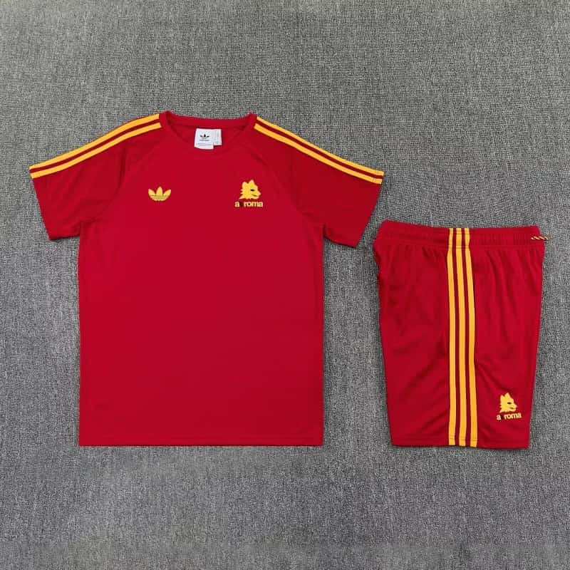 AAA(Thailand) AS Roma 25/26 Red Soccer Training Sets 03 AAA(Thailand) AS Roma 25/26 Red Soccer Training Sets 03