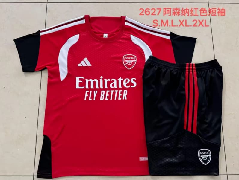 AAA(Thailand) Arsenal 25/26 Red Soccer Training Sets 05