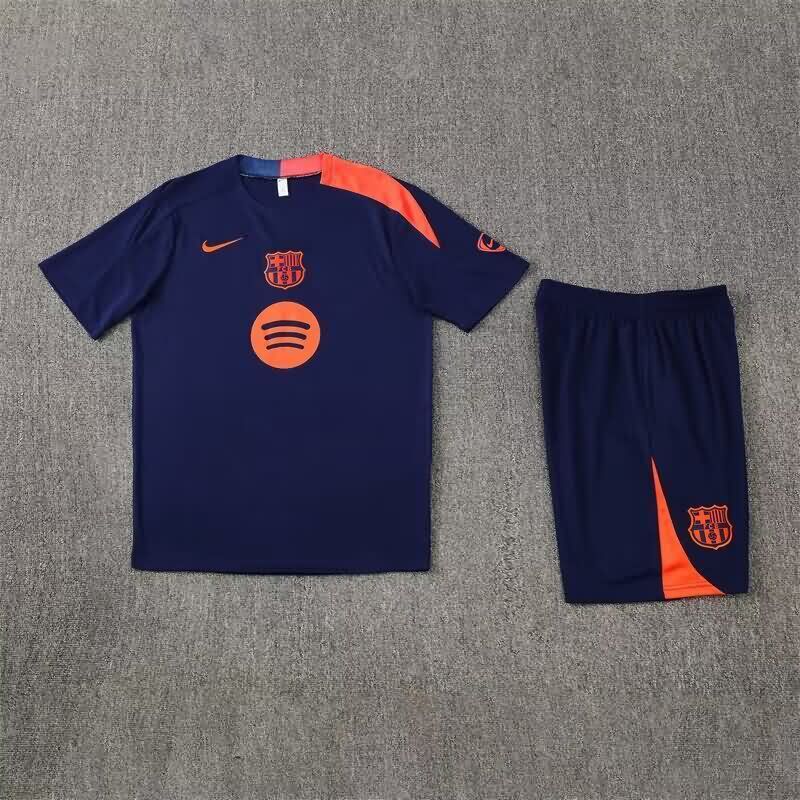 AAA(Thailand) Barcelona 25/26 Dark Blue Soccer Training Sets 02