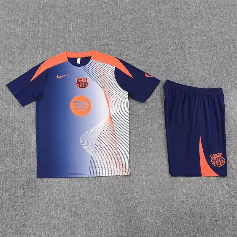 AAA(Thailand) Barcelona 25/26 Dark Blue Soccer Training Sets 03
