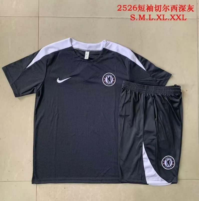 AAA(Thailand) Chelsea 25/26 Dark Grey Soccer Training Sets
