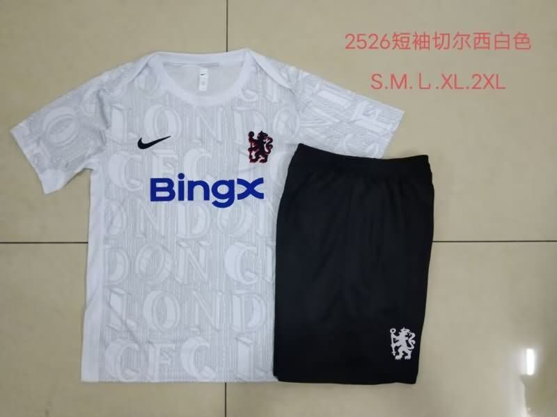 AAA(Thailand) Chelsea 25/26 White Soccer Training Sets 03