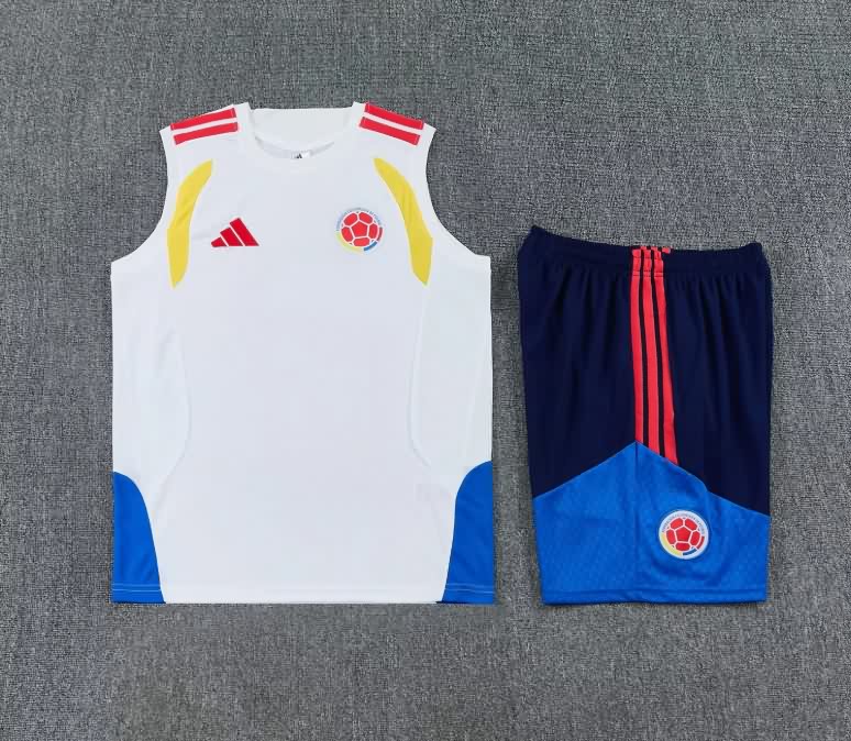 AAA(Thailand) Colombia 2026 White Soccer Training Sets