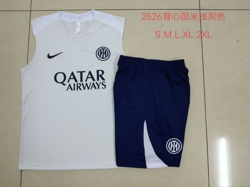 AAA(Thailand) Inter Milan 25/26 Grey Soccer Training Sets