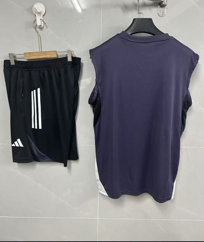 AAA(Thailand) Manchester United 25/26 Dark Blue Soccer Training Sets 02