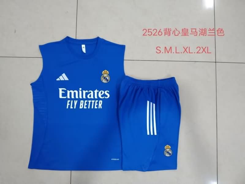 AAA(Thailand) Real Madrid 25/26 Blue Soccer Training Sets 02
