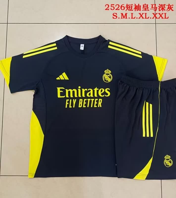 AAA(Thailand) Real Madrid 25/26 Dark Blue Soccer Training Sets 04