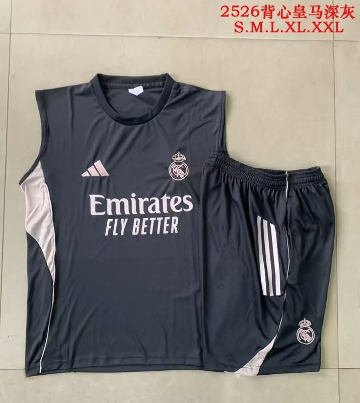 AAA(Thailand) Real Madrid 25/26 Grey Soccer Training Sets 02