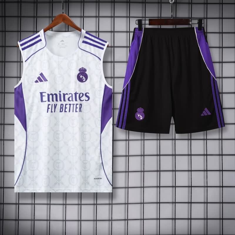 AAA(Thailand) Real Madrid 25/26 White Soccer Training Sets 05
