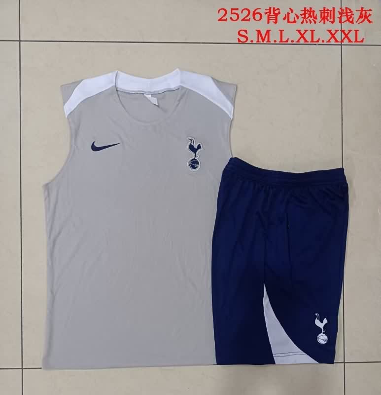 AAA(Thailand) Tottenham Hotspur 25/26 Grey Soccer Training Sets 02
