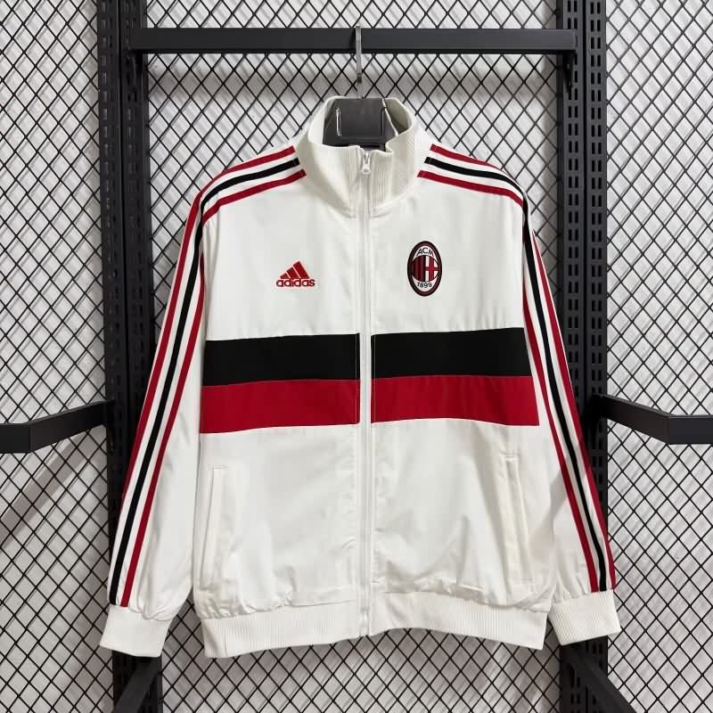 AAA(Thailand) AC Milan 25/26 White Soccer Windbreaker 02