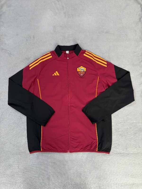 AAA(Thailand) AS Roma 25/26 Red Soccer Windbreaker