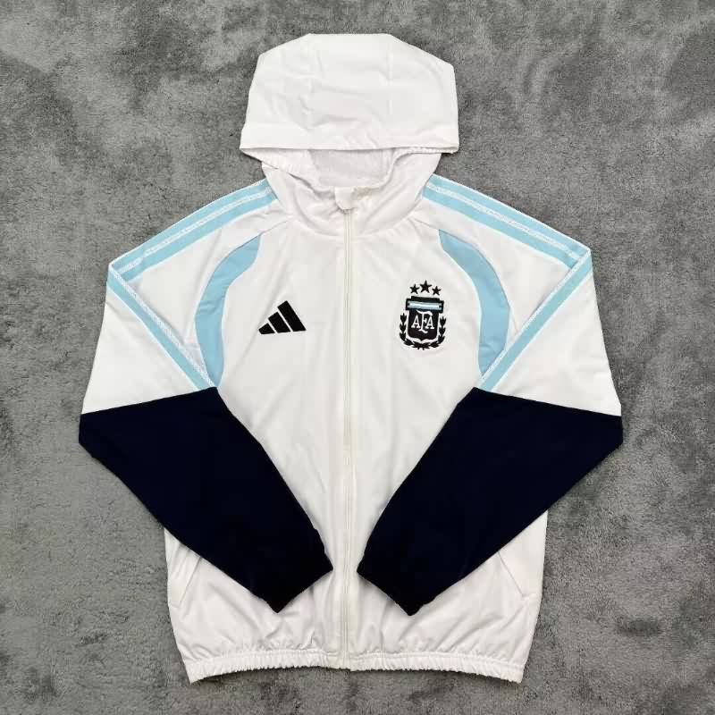 AAA(Thailand) Argentina 2026 White Soccer Windbreaker