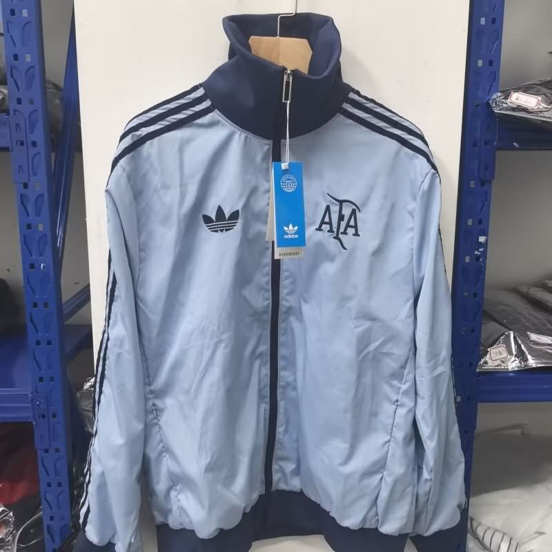 AAA(Thailand) Argentina 2025 Grey Soccer Windbreaker