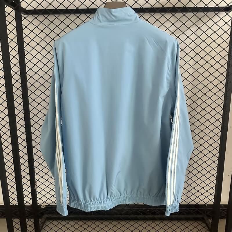 AAA(Thailand) Argentina 2025 Light Blue Purple Reversible Soccer Windbreaker