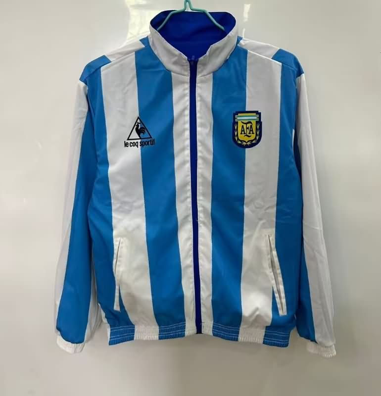AAA(Thailand) Argentina 2025 White Blue Reversible Soccer Windbreaker