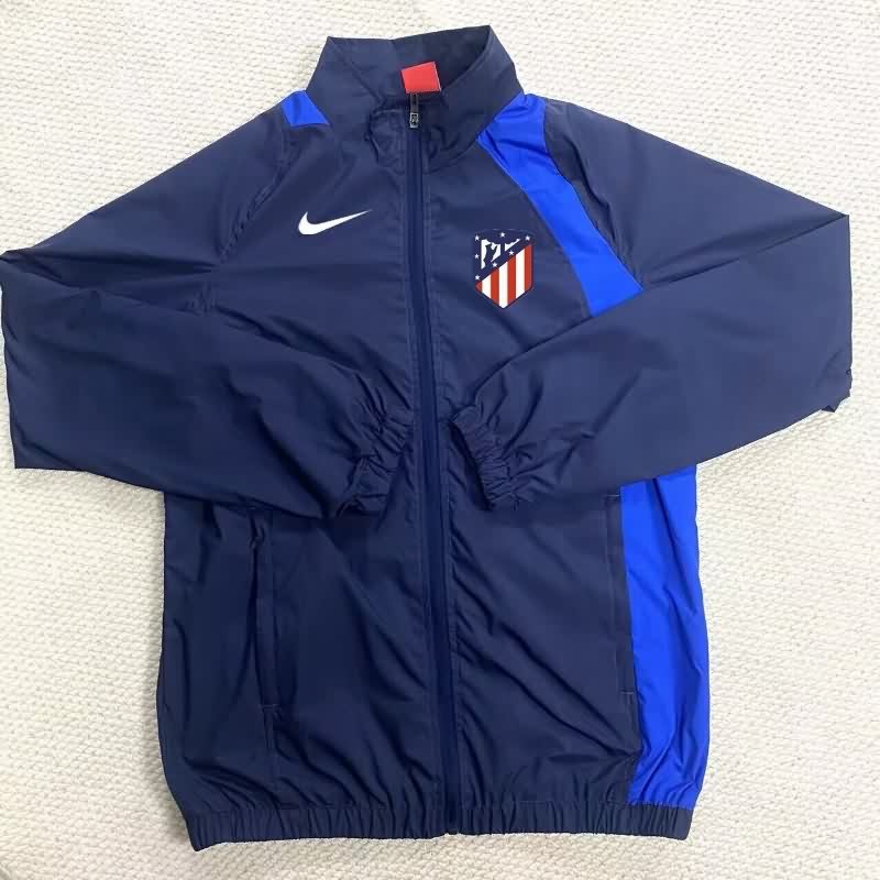 AAA(Thailand) Atletico Madrid 25/26 Dark Blue Soccer Windbreaker 02