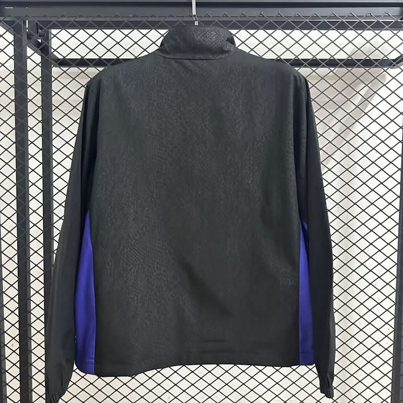 AAA(Thailand) Barcelona 25/26 Black Soccer Windbreaker